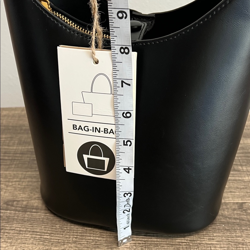 Antik Kraft |  Black Faux Leather Shoulder Bag - Picture 10 of 10